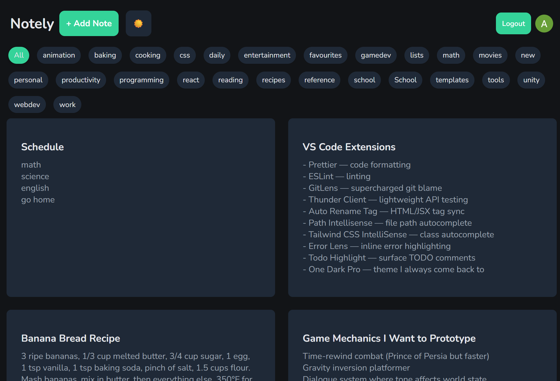 Notely screenshot